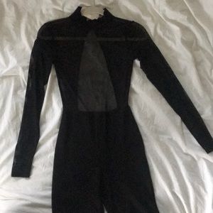 Forever 21 Mesh Top Jumpsuit